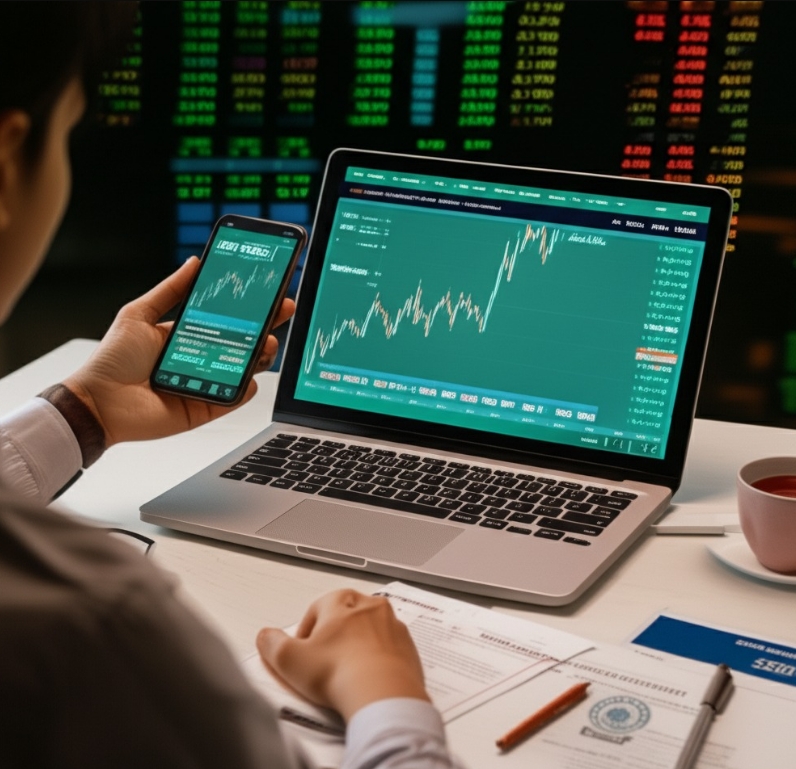 Trading on NSE and BSE platforms Trading on NSE and BSE platforms